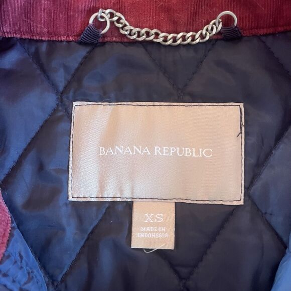 Women's Banana Republic Navy Blue Quilted Full Zip-Up Vest Size X-Small Pockets - Picture 6 of 10